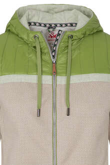 Alpine Damen Outdoorjacke mit Kapuze beige grn