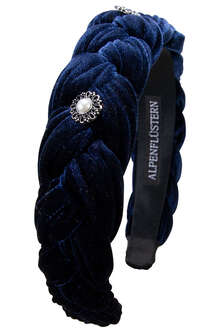 Samt Haarreif blau