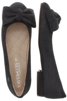 Trachten-Pumps mit Schleife navy