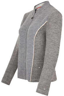 Damen Trachten-Jacke mit Reisverschlu grau