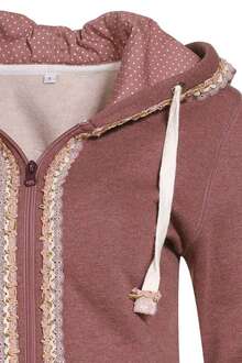 Damen Trachten Sweat-Jacke rose