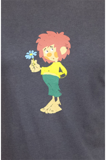 Damen T-Shirt 'Pumuckl Blume' anthrazit