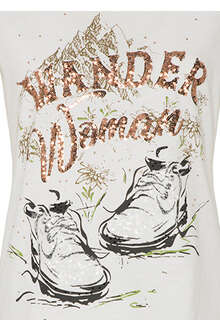 Damen T-Shirt 'Wander Woman' offwhite