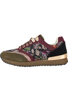 Damen Trachten Sneaker bordeaux creme