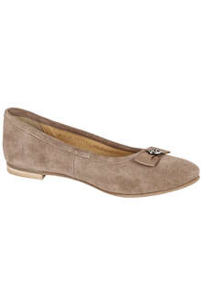 Damen Trachten-Ballerina taupe