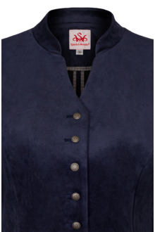 Dirndl Samtjacke blau