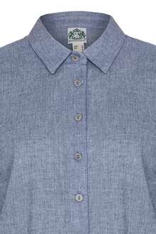 Damen Trachtenbluse langarm hellblau