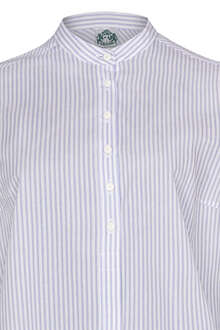 Damen Trachtenbluse gestreift blau gemustert
