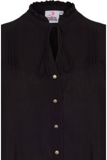 Damen Trachtenbluse Langarm schwarz