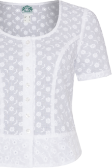 Damen Miederbluse kurz mit Lochmuster