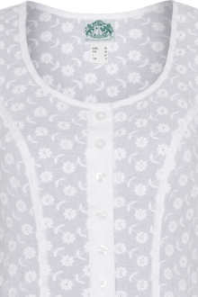 Damen Miederbluse rmellos mit Lochmuster wei
