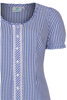 Trachten Miederbluse blau