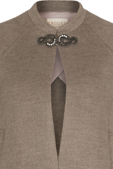 Damen Trachtenjacke im Capestil mit Schnalle taupe