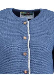 Damen Trachtenjacke Strick blau silber