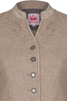Damen Trachtenjacke kurz mit Schchen beige