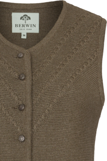 Damen Trachten Strickweste oliv