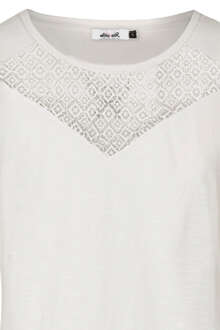 Damen Trachtenshirt Kurzarm offwhite