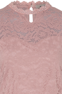 Damen Spitzen-Trachtenshirt rmellos rosa