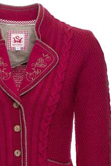 Damen Trachten Strickblazer rot