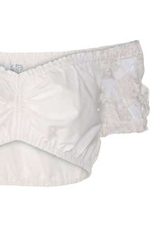 Dirndl Carmenbluse mit Spitze creme