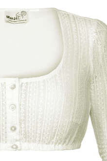 Dirndlbluse halbarm creme