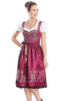 Dirndl beere festlich midi mit Hirschen