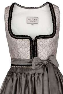 Midi-Dirndl creme grau