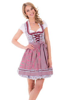 Krger Blumendirndl kurz blau rot