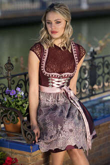 Dirndl-Spitzenschrze 65 cm dusty rose