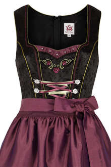 Dirndl midi schwarz pink oliv