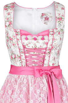 Dirndl Spitzen-/ Doppelschrze Blumen rosa