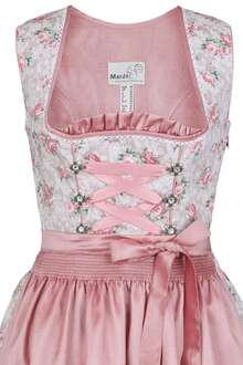 Dirndl mini Vintage Blumenprint taupe