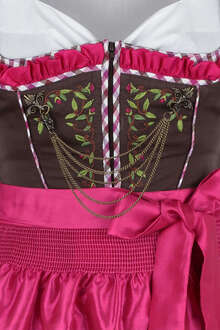 Dirndl Kurz braun-pink