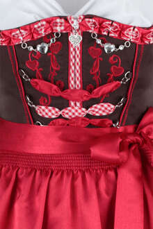 Dirndl kurz rot braun 'Iris'