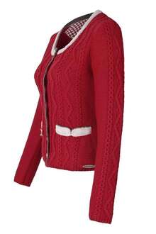 Dirndljacke mit Zopfmuster rot