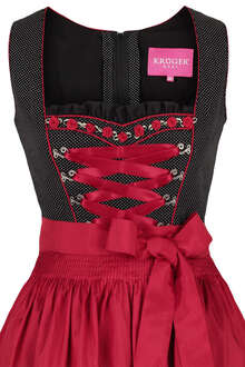 Dirndl kurz schwarz rot