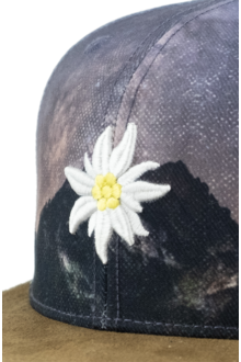 Herren Snapback Cap 'Edelwei Sternennacht' multicolor