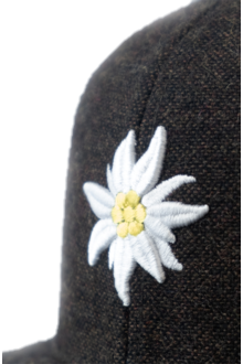 Edelwei-Cap Flanell Snapback dunkelbraun