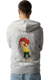 Zip-Hoodie Pumuckl 'Grantig by Nature' grau