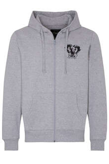 Herren Hoodie Steinbock grau