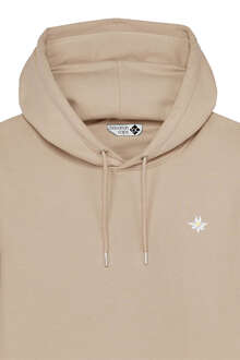 Kapuzenpullover Hoodie Edelwei Bio-Baumwolle beige