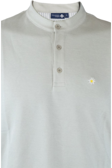 Herren Polo-Shirt Edelwei hellgrau