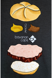Herren T-Shirt 'Bavarian Burger' blau