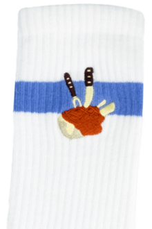 Herren Sportsocken 'Haxn' wei blau