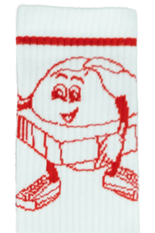 Herren Socken 'Mr. Leberkas' wei