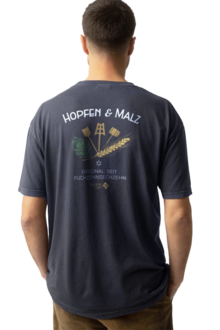 Herren T-Shirt 'Hopfen&Malz' blau