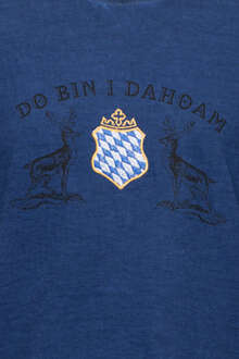 Herren Trachten T-Shirt 'Do bin i dahoam' blau