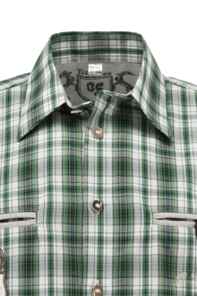 Herren Trachtenhemd kariert Regular Fit blau/grn