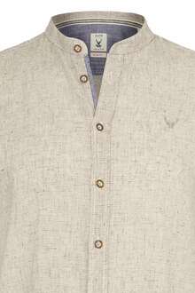 Herren Trachtenhemd Leinen-Baumwolle grau