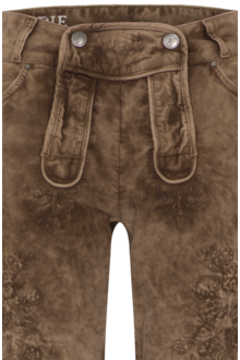 Herren Trachtencordhose 'Lederhosenstyle' schlamm